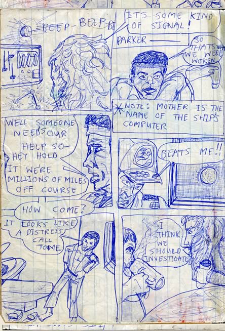 ALIEN comic page - the crew discuss the strange signal