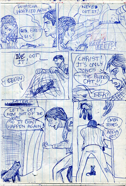 Brett draws the short straw and catches Jones - alien comic page