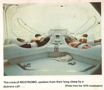 the nostromo crew in their cryo chamber